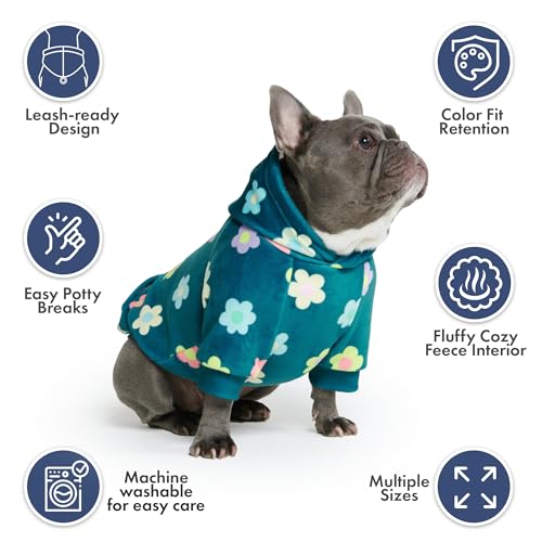 Image of Spark Paws Dog Hoodie - Premium Dog Sweater for Small, Medium, and Large Dogs | Warm Outfits for French Bulldogs, Pitbull, Puppy, Winter Jacket Alternative - Daisy - M
