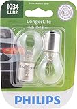 Philips Automotive Lighting 1034 LongerLife Miniature Bulb, 2 Pack, (1034LLB2)