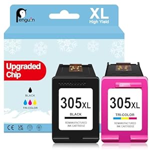 Penguin 305 Druckerpatronen für HP 305XL für HP Deskjet 2820e Patronen für Deskjet 2800 2800e 2820 2820e 4200 4200e 4220 4220e 2700 2700e 4120 4120e (Schwarz und Farbe) für HP 305XL