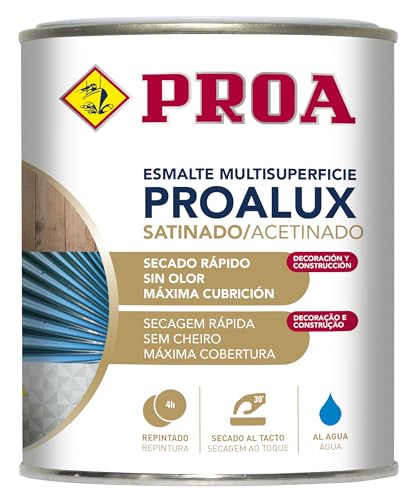 PROALUX Esmalte al agua Multiadherente. Bermellón RAL 3001. 250 ML. Multisuperficie. SATINADO. PROA.