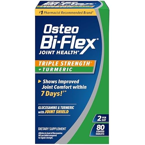 Osteo Bi-Flex Triple Strength Glucosamine Supplement with Turmeric Extract