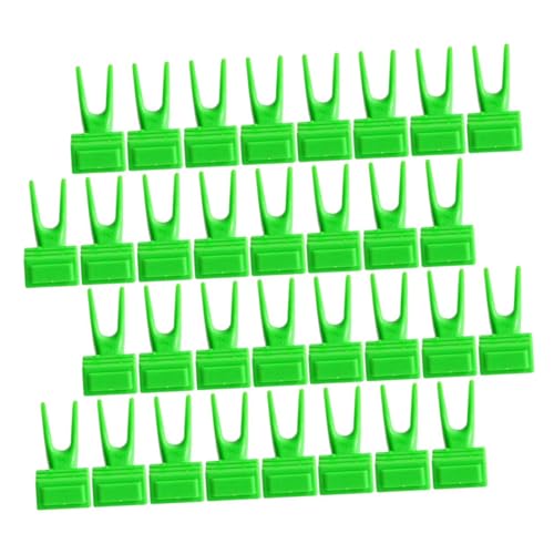 VICASKY 50 Stück Vogel Gemüsegabel aus Wiederverwendbarem Kunststoff Großer Obsthalter mit Haken für Papageien und Kleintierkäfig Futterspieße für Wellensittiche und Hamster