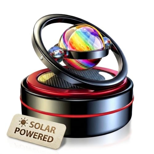 Solar Dashboard Spinner Sun Powered Kinetic Car Diffuser (Celestial Black)