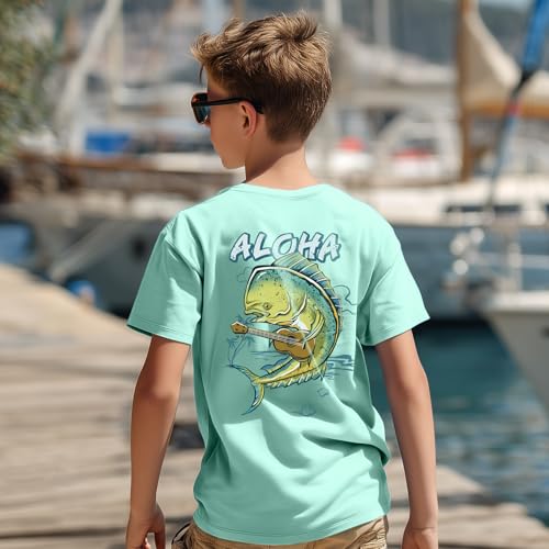 Image of Palmyth Boys Fishing Shirt Short Sleeve UPF 50+ Youth Performance T-Shirt