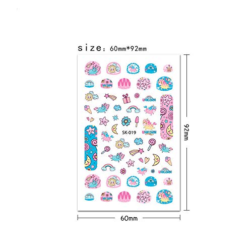 600+ Unicorn Pattern 3D Nail Art Stickers Nail