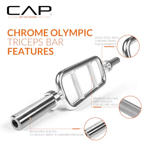 CAP Barbell 34'' Olympic Triceps Bar, Chrome (OBIS-34S)