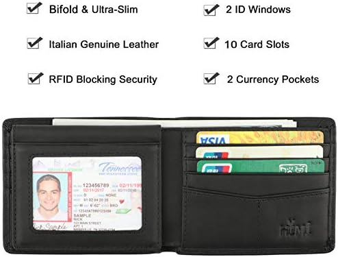 HIMI Wallet Men: Stylish RFID Blocking Bifold Genuine Leather Essential!