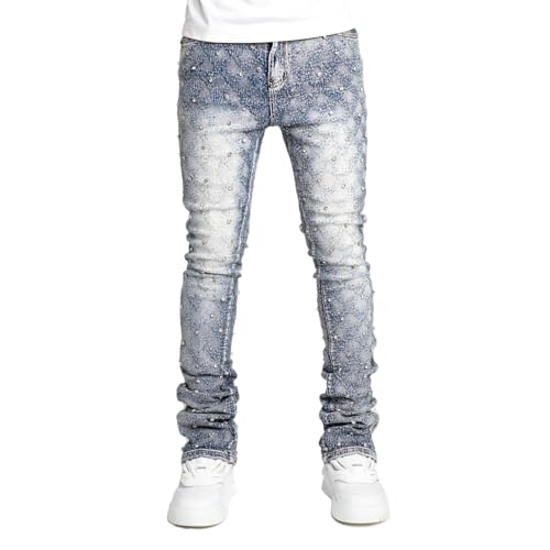 crazynekos Men's Slim Fit Jeans Stretch Skinny Jeans Denim Pants