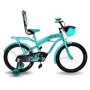 TONY RAW Bicycles Sports Gigi with Training Wheels 20T BMX Single Speed Bicycle Cycle for Kids 7 Years to 10 Years Boys & Girls Sea Green Black