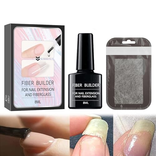 Nail Glue Instant Cracked Nail Repair Gel, Nail Treatment Repair Gel, Nail Repair Glue for Broken Nails, Nail Strengthener Fixer and Hardener for Nail Extensions Sculpture Gel (8ml)