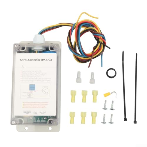 Qualoramall Arrancador suave RV para compresor de CA que reduce la corriente de arranque en un 65% de funcionamiento silencioso para RV Marine Home Air Conditioner con generador pequeño, carcasa ABS