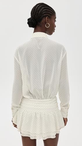 Women's Girls Girls MINI Dress, Porcelain Polka, White, XS3