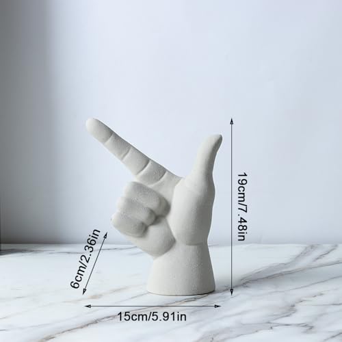 Escultura Decorativa en Cerámica Mano Diseño Moderno miniatura 2