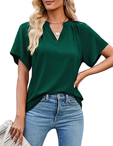 Beluring Damen Tshirt V Ausschnitt Kurzarm Lang Shirt Sommer Schönes...