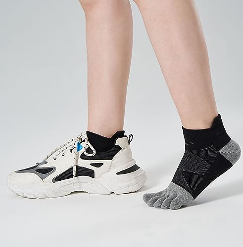 Image of Women Toe Socks 5 Finger Cotton Wicking Athletic 6 Pack 3 Pack