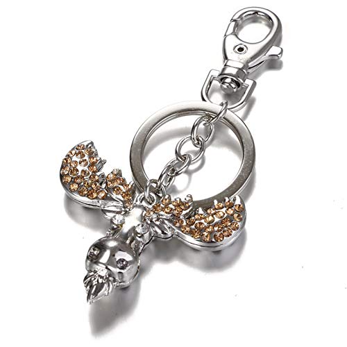 Preisvergleich Produktbild GMTEXTILES Stilvolles niedliches Rentier-Kopf-tragen Schlüsselbund-Geldbörse und Taschenschnalle-Feiertags-Geburtstags...