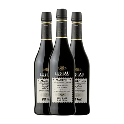 Lustau Amontillado del Puerto González Obregón Palomino Fino Jerez-Xérès-Sherry Botella Medium 50 cl Vino generoso (Caja de 3 Botella Medium de 50 cl)