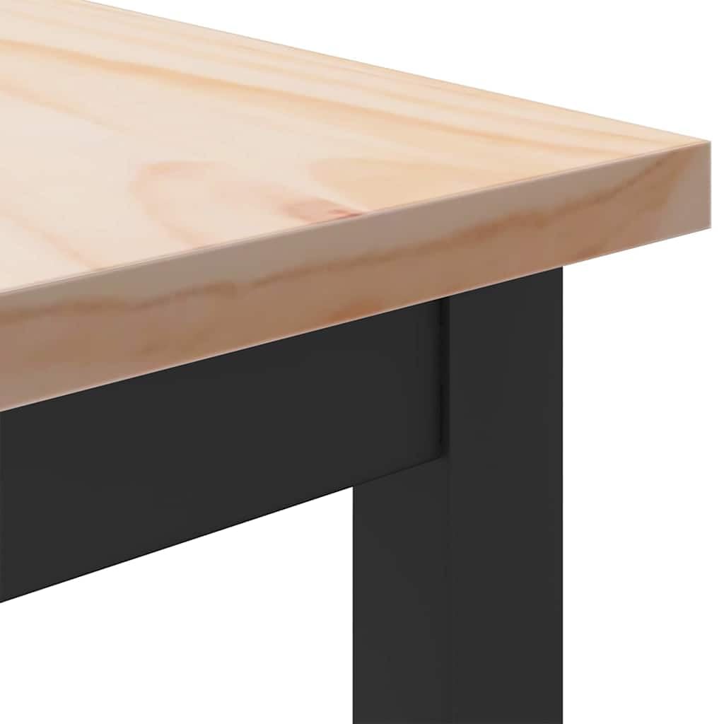 vidaXL Tavolo Naturale 100 x 50 x 77 cm Legno ingegnerizzato e Acciaio, Tavolo Rettangolare Moderno Regolabile, Tavolo da Lavoro Resistente, Design salvaspazio, Superficie scrivania contemporanea