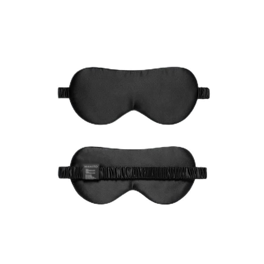 Máscaras para dormir Zero Eye Pressure Blackout pa Máscara de seda for dormir con protección solar y transpirable for los ojos, seda morera(Black)