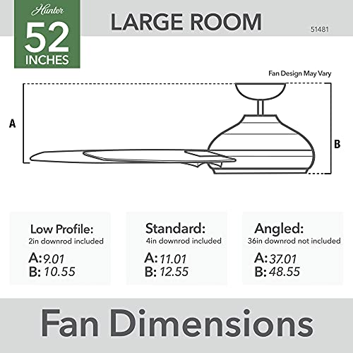 Image of Hunter Trimaran, Outdoor or Indoor, Ceiling Fan, 52 inch, Premier Bronze