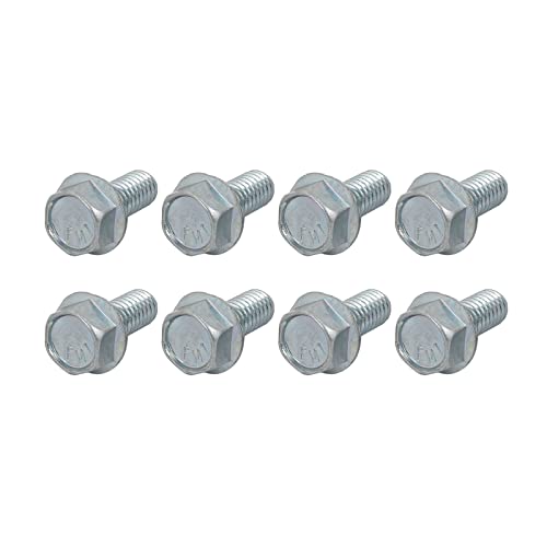 Image of METALLIXITY Flanged Hex Head Bolts (5 /16-18 x 3 /4 inch) 8pcs, Hexagon Serrated Flange Bolt Carbon Steel Screw - for House Construction Hardware Fasteners