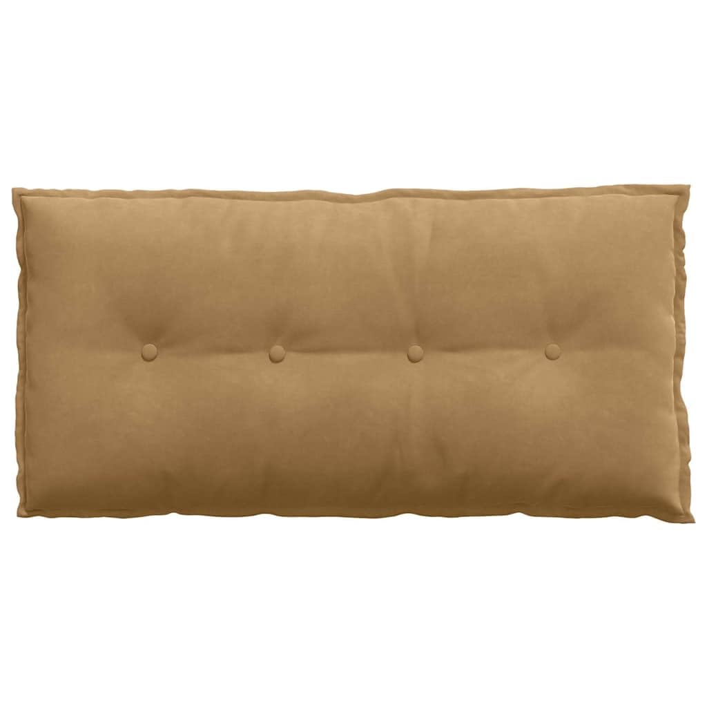 Cojín de respaldo marrón, 100 x 50 x 19 cm, tejido de pana con funda extraíble y cremallera oculta, para salón, dormitorio, oficina, diseño moderno, aspecto de terciopelo, relleno de poliéster