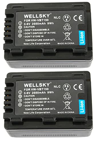 Panasonic バッテリーパック VW-VBT190 Amazon.co.jp: str VW-VBG6-K/AG-BPS581 互換バッテリー