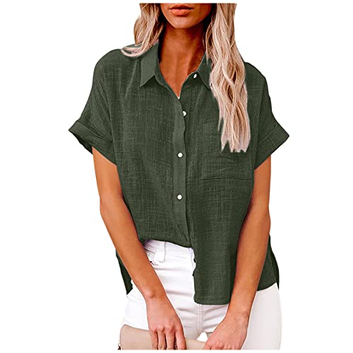 Chemise Femme En Lin Grande Taille - Manches Longues, Col V - Coupe Ample Et Respirante - Tunique D'Été Décontractée