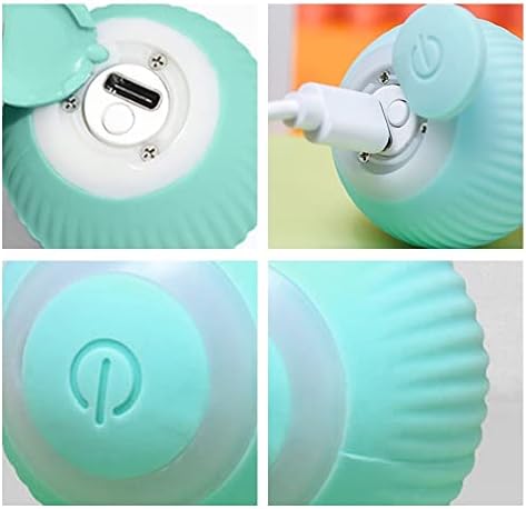 DONGKER Cat Ball Toys Interactive ,Self Rotating Rolling Balls Automatic Moving USB Rechargeable for Cats Kitten Kitty Exercise(4.3*4.3cm )
