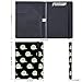 Padfolio with Clipboard, PU Leather Portfolio Folder A4 Size Writing Clipboard Storage with Notepad/Business Card/Cash Pockets for Business School Office, Cute Dinosaurs