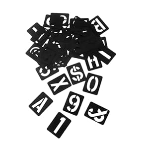 Angoily 42 Stück Alphanumerische Schablonen