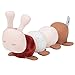 Nattou Peluche multi-attività in cotone e poliestere, Peluche a forma di bruco con sonaglio ed effetto sonoro, Per neonati e bambini prematuri, circa ∅ 26 cm, Lapidou, Rosso