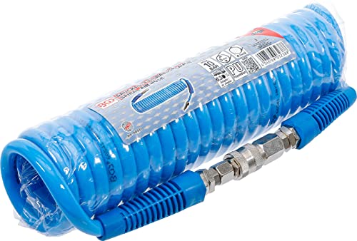 BGS 66541 | Druckluft-Spiralschlauch | 6 m | 10 bar | Innendurchmesser 8 mm | aus Polyurethan