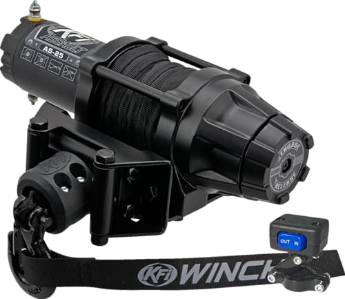Winch KFI Assault Series 2500lb con cable sintético miniatura 2