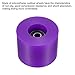 PATIKIL 60mm Longboard Wheels with Bearings ABEC-9, 4 Pack Street Wheels for Skateboards Cruiser Wheel Replacement 80A, Purple Black