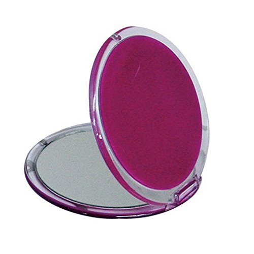 センコー サークル コンパクト ミラー ピンク 直径約8cm 75600