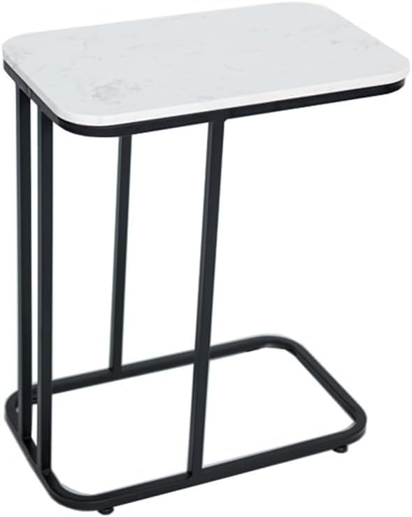 Bureau en métal et bois style marbre multifonction pour chambre et salon