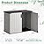 Greesum Outdoor Horizontal Storage Sheds 27 Cu.ft Resin Large Storaged Box Weather Resistance, Without Shelf, Easy to Assemble, Prefect for Garden, Patios, Backyards, White