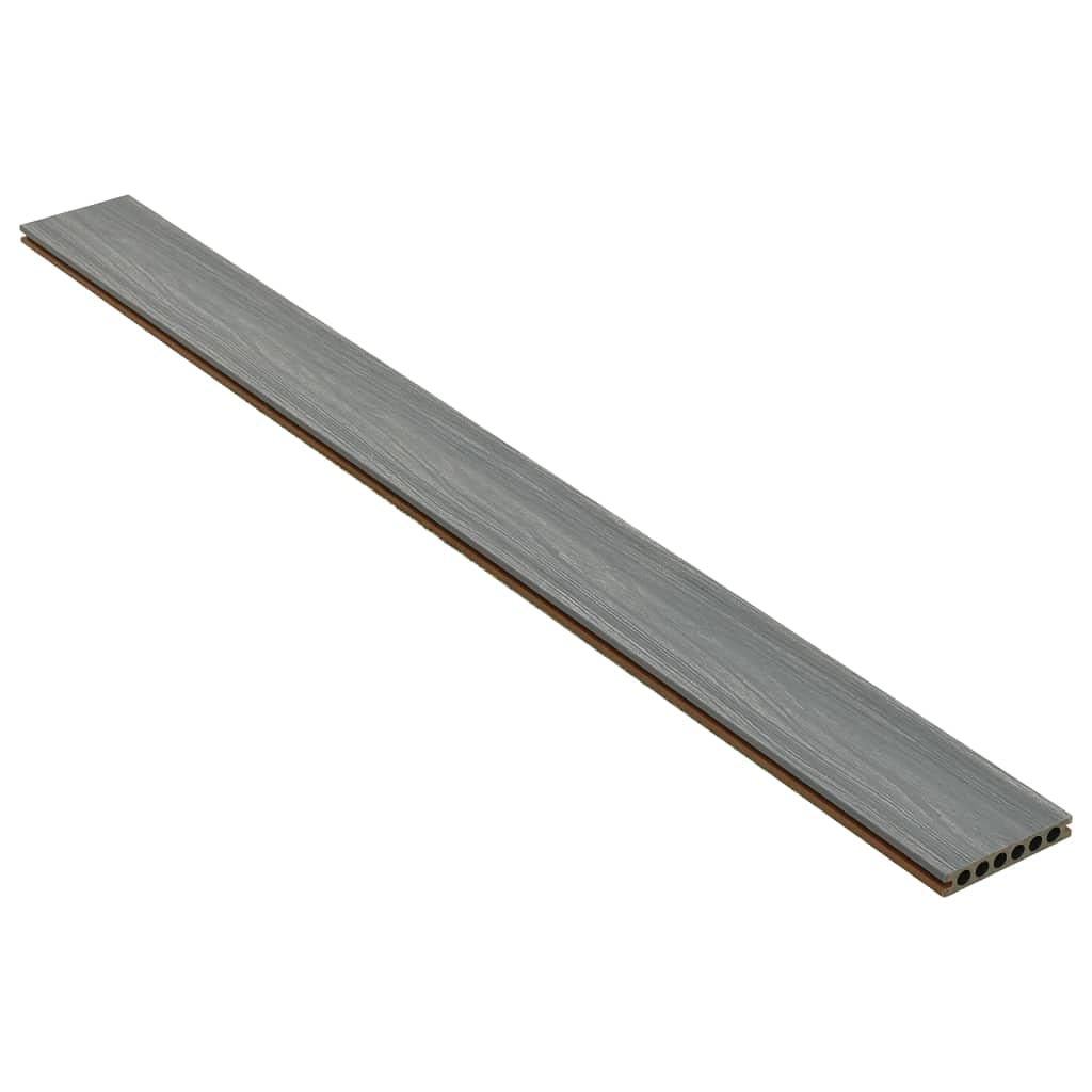 WPC Lames de terrasse en bois et plastique composite marron gris 26 m² 2200 x 140 x 23 mm avec kit d'accessoires pour terrasse, balcon, piscine durable