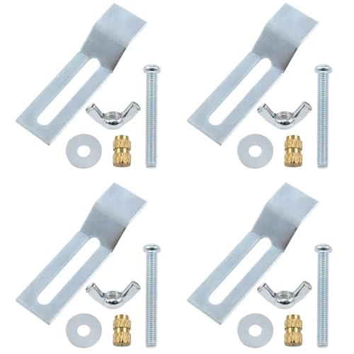 XZW 4PCS Undermount Sink Clips Undermount Sink Brackets Sink Mounting Clips Kitchen and Bathroom Sinks Installation Repair Hardware Fixture Fasteners