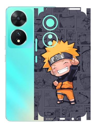 Image of AtOdds - VIVO T2 (5G) Mobile Back Skin Sticker - Lamination - Rear Screen Guard Protector Film Wrap (Coverage - Back+Camera+Sides) (Design - Naruto)
