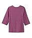 Silverts Women's Open Back 3/4 Sleeve Soft Knit Top - Heather Bordeaux LGE