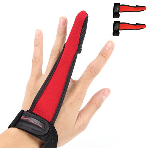 Futaba Non Slip Single Finger Protector Glove for Fishing - Pack of 2 - Red 3