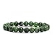 Natural Ruby in Zoisite Gemstone 8mm Round Beads Stretch Bracelet 7" Unisex