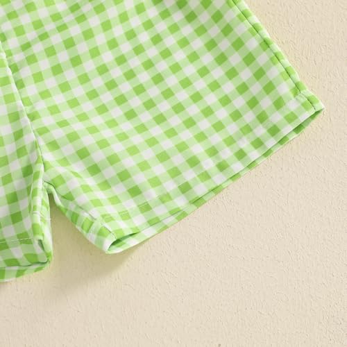 Image of Toddler Baby Boy Easter Rabbit Outfit Short Sleeve Bunny Carrot Smocked T-shirt Elastic Waist Shorts Summer Clothes
