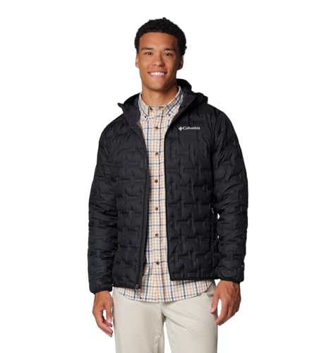 Columbia Men's Delta Ridge II Down Hooded Jacket, Black, Large