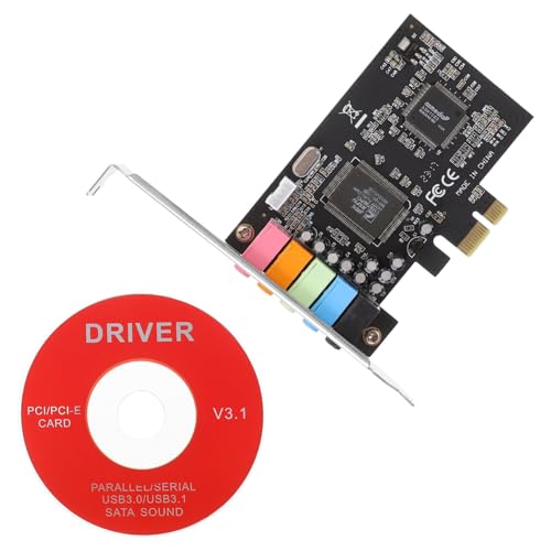 ARTIBETTER Pcie Sound Card Expansion Card with Low Profile Bracket for Internal Audio Supports Surround Sound and Multiple Speakers Compatible with Windows Systems