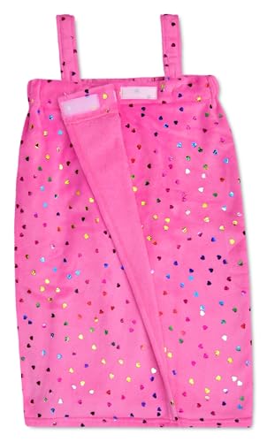 iscream Big Girls' Silky Soft Plush Spa Wrap for Home, Travel, Summer Camp - Love Fest Collection3