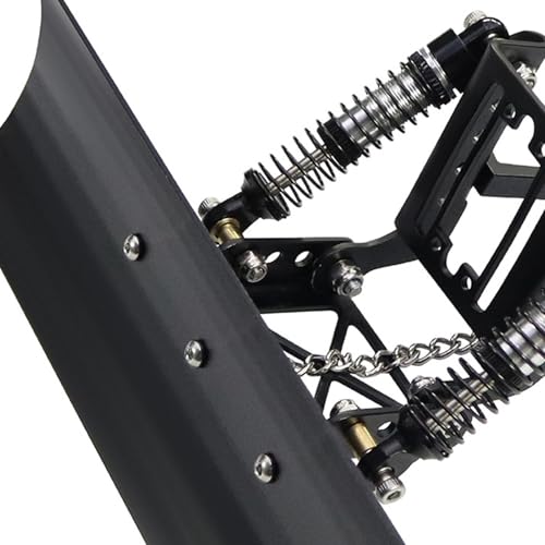 Colaxi 1/18 RC Metal Snow Plow Aluminum Alloy Front Snow Shovels Snowplow for TRX4M RC Car Trucks Accessories, Black