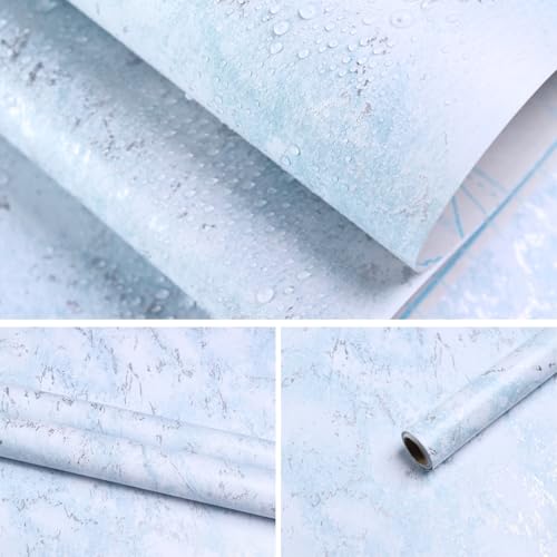 Image of Self Adhesive Decorative Peel Stick Waterproof Marble Wallpaper Wall Decor Removable Wall Paper for Living Room Hall Decoration PVC Vinyl DIY Contact Paper 45x304 CM (Marble)